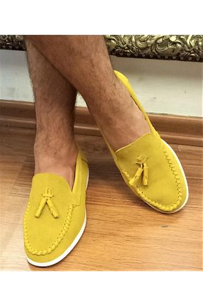 کفش کلاسیک زرد مردانه چرم خالص BAGSSHOES - کد 753304756