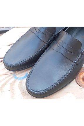 کفش لوفر مشکی مردانه چرم خالص BAGSSHOES - کد 846241202
