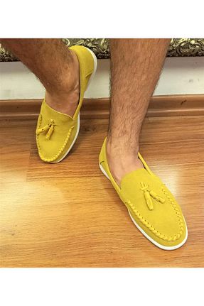 کفش کلاسیک زرد مردانه چرم خالص BAGSSHOES - کد 753304756