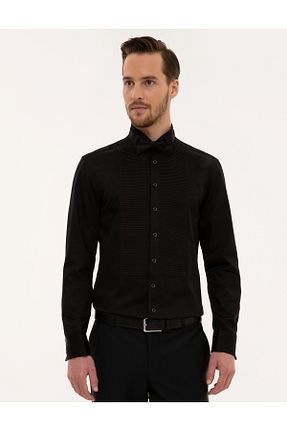 پیراهن مشکی مردانه اسلیم فیت Pierre Cardin - کد 829284690