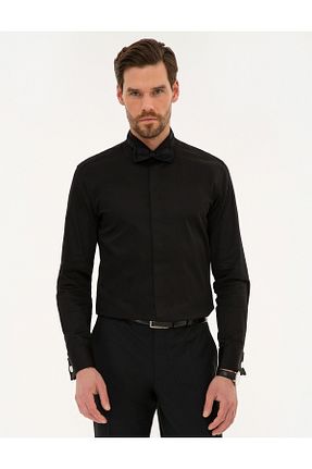 پیراهن مشکی مردانه اسلیم فیت Pierre Cardin - کد 829271800
