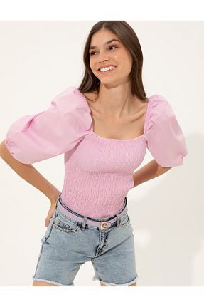 بلوز صورتی زنانه ساده Pierre Cardin - کد 833040268