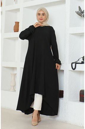 تونیک حجاب مشکی زنانه پلی استر sefamerve - کد 858561772
