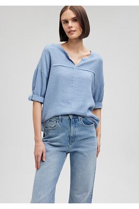 بلوز آبی زنانه ساده Mavi - کد 308661674