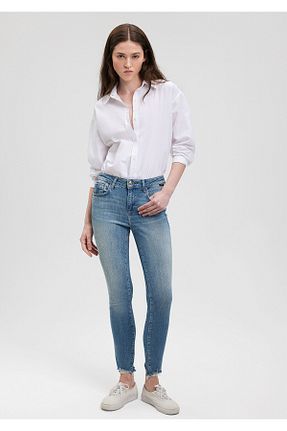 شلوار جین آبی زنانه پاچه تنگ Mavi - کد 683318485