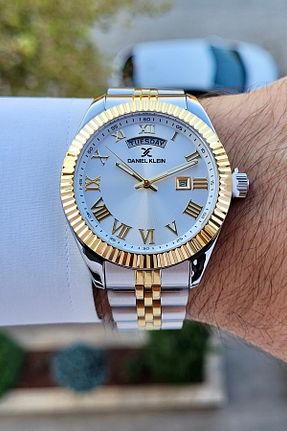 ساعت مچی طلائی مردانه 41 میلی متر Daniel Klein - کد 860883263