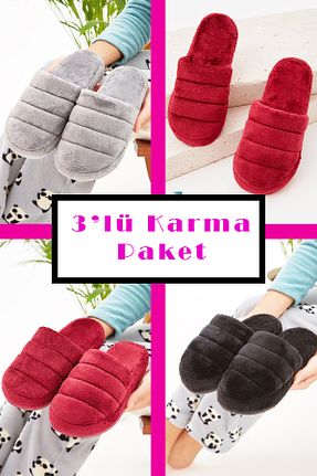 دمپائی خانگی قرمز زنانه پاشنه کوتاه (1 - 4 سانتی متر) diya shoes - کد 853466750