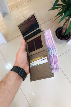 کیف پول قهوه ای مردانه ابعاد کوچک derius - کد 858430742