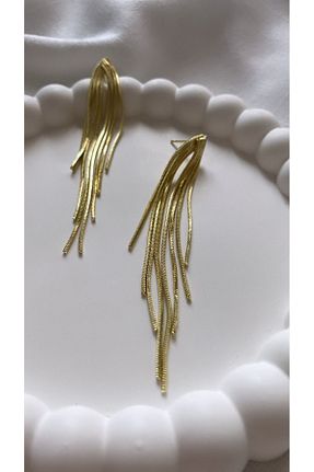 گوشواره جواهر طلائی فلزی VNS Accessories - کد 795888557
