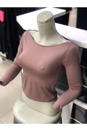 بادی صورتی زنانه یقه قایقی Karol - کد 858455642