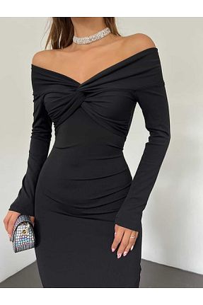 لباس مشکی زنانه بافتنی DENİKK - کد 758029980