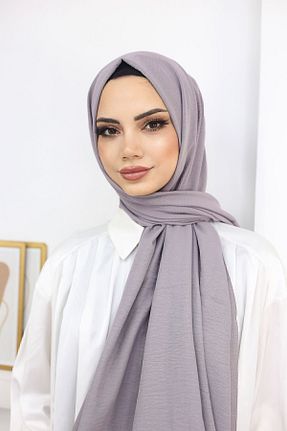 شال طوسی زنانه پنبه ای feronis - کد 750336661