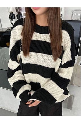پلیور مشکی زنانه رگولار Dier Moda - کد 797846246