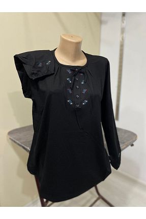 بلوز مشکی زنانه Kırçıllı Genel Markalar - کد 828763699