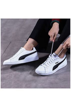 کفش اسنیکر سفید مردانه چرم اصل Puma - کد 858468511