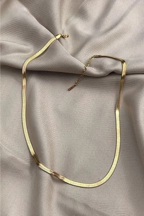 گردنبند استیل ( فولاد ) طلائی زنانه استیل (فولاد) Novon Giyim & Aksesuar - کد 48662539