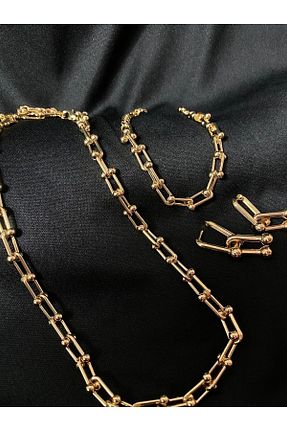 ست جواهر طلائی زنانه پوشش لاکی Passionis Jewelry - کد 696768168