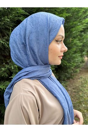 شال آبی زنانه پلی استر lifos - کد 755249391