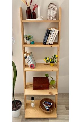 قفسه کتاب قهوه ای 156 سانتی متر evbiziz - کد 317487775