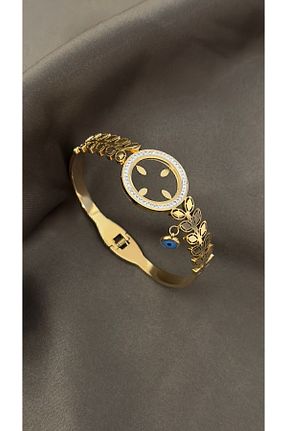 دستبند استیل (فولاد) طلائی زنانه استیل (فولاد) Genel Markalar - کد 803579509