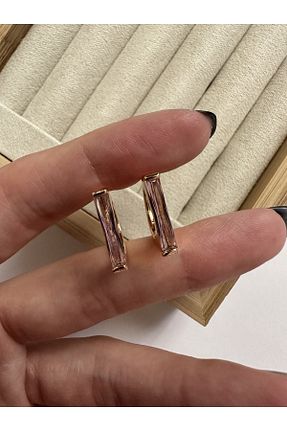 گوشواره جواهر صورتی زیرکن ringbox - کد 742720459