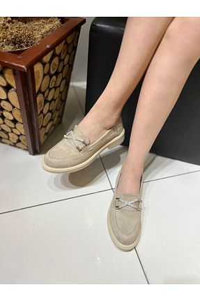 کفش لوفر بژ زنانه چرم مصنوعی İST FİDAN KUNDURA - کد 858434812