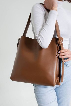 کیف دوشی قهوه ای زنانه چرم مصنوعی hill bag - کد 771650833
