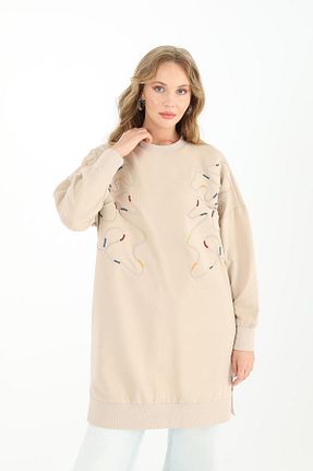 تونیک بژ زنانه بافتنی Puane - کد 858443438