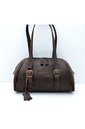 کیف دوشی طوسی زنانه چرم خالص Veskemann - کد 106849997