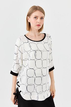 تیشرت نباتی زنانه رگولار Desen Triko - کد 686934567