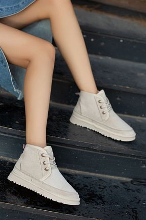 بوت / نیم بوت بژ زنانه جیر SEEM & BE - کد 858414129