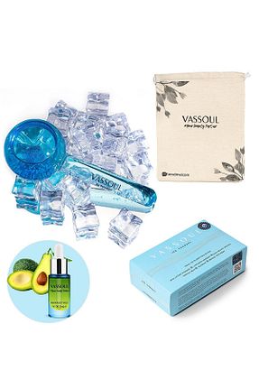 ابزار ماساژ صورت آبی Ice Roller Vassoul - کد 175277920