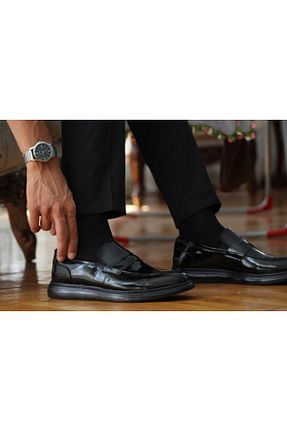 کفش کژوال مشکی مردانه چرم خالص BAL ALTINÖKÇE - کد 858444991