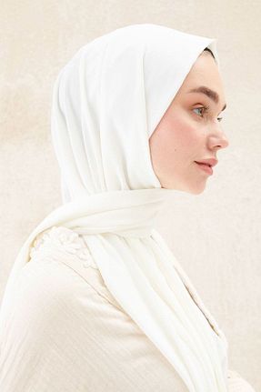 شال سفید زنانه Medine İpeği Larissa Scarf - کد 133258816