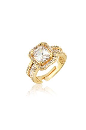 انگشتر استیل (فولاد) طلائی زنانه استیل (فولاد) Ressia - کد 781346827