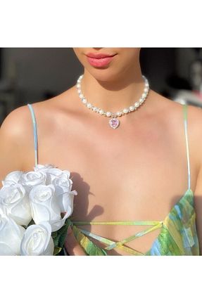 گردنبند مروارید صورتی Pinky Lady - کد 715917288