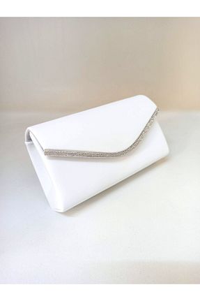 کیف مجلسی سفید زنانه پارچه ای dizaynbag - کد 845925246