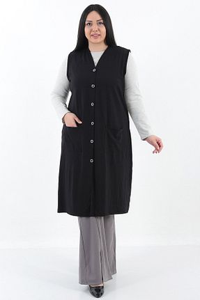 جلیقه سایز بزرگ مشکی زنانه سایز بزرگ Şahbaz - کد 464694249