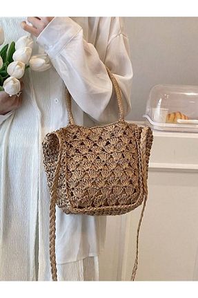 کیف دستی قهوه ای زنانه ابعاد کوچک Knittingworld - کد 833615495
