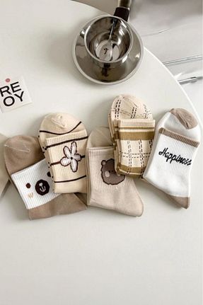 جوراب قهوه ای زنانه پنبه ای BGK - کد 757547803
