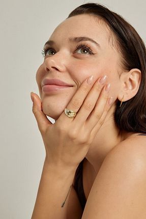 انگشتر نقره طلائی زنانه زیرکن Marie Claire - کد 688762141