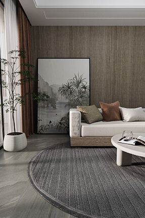 فرش طوسی قابل شستشو Cool Halı - کد 452669910