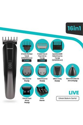 ماشین اصلاح صورت مشکی Kablosuz GoldMaster - کد 184784302