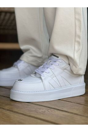 کفش اسنیکر سفید مردانه بند دار BZ Moda - کد 858577889