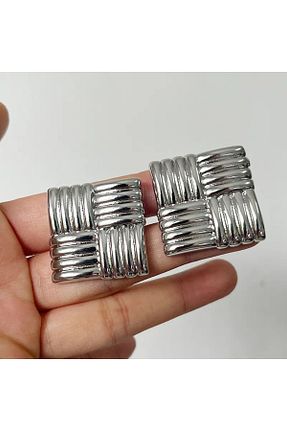 گوشواره استیل (فولاد) زنانه پوشش لاکی MRK - کد 808066193