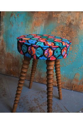 پوف و نیمکت فیروزه ای 35 x 50 Moza Sanat - کد 208435965