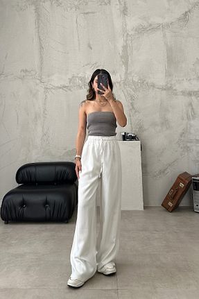 شلوار سفید زنانه LyocelلیترKarışımlı manana fashion - کد 825939735