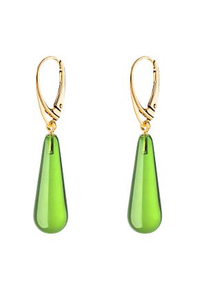 گوشواره نقره سبز زنانه 925 عیار Amber by Mazukna - کد 786433144