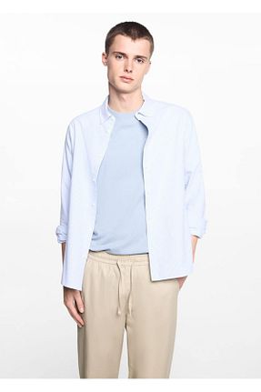 شلوار بژ مردانه کتان MANGO Teen - کد 822479252
