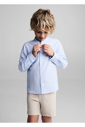 پیراهن آبی بچه گانه رگولار MANGO Kids - کد 806595150
